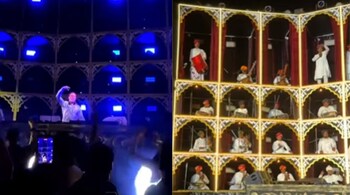 Global DJ Tiësto gave a fiery performance on Thursday to kick off the celebrations, and social media users have been sharing clips of it.