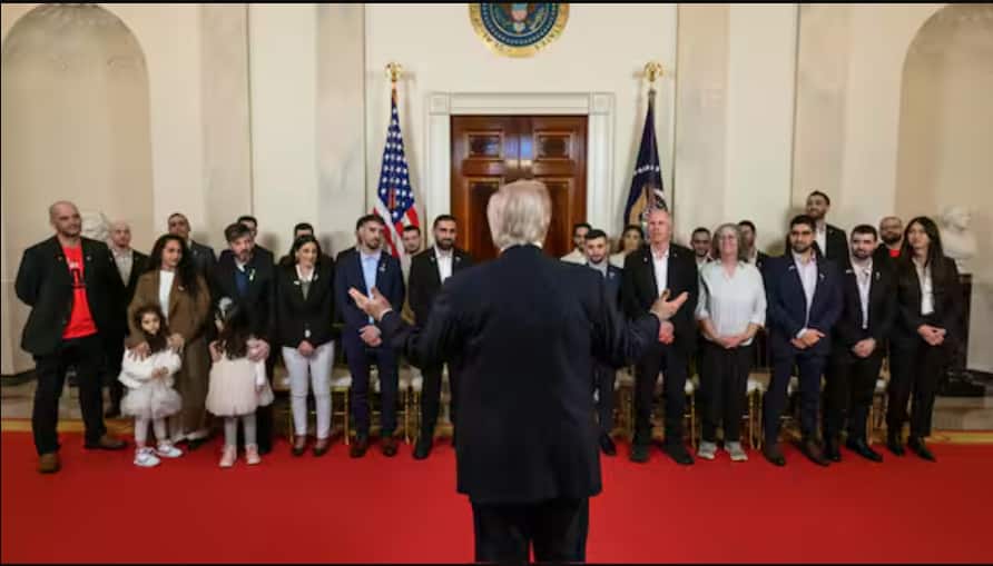 Trump hosts freed Hamas captives at White House, hails them as 'heroes' | Watch