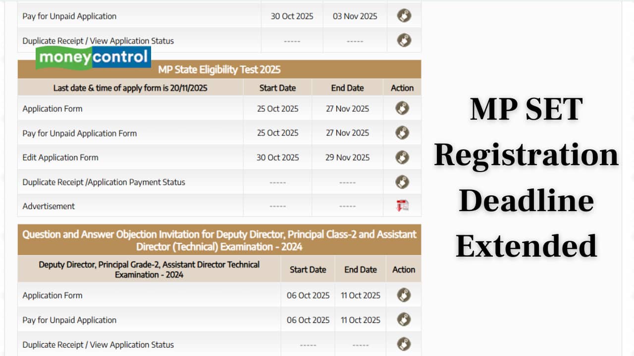 MP SET 2025 Registration Deadline Extended till November 27; Direct Link to Apply Here