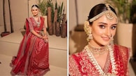 <strong>South Indian style</strong><br />She rightly captioned this one as, “Living my South Indian dream.” Manika looks elegant in the traditional red saree tied beautifully together with statement pieces of jewellery. The drape, the kamarbandh, and her flawless makeup leave a lasting impression.