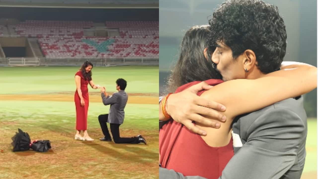 Palaash Muchhal proposes to Smriti Mandhana at World Cup final venue ahead of their wedding