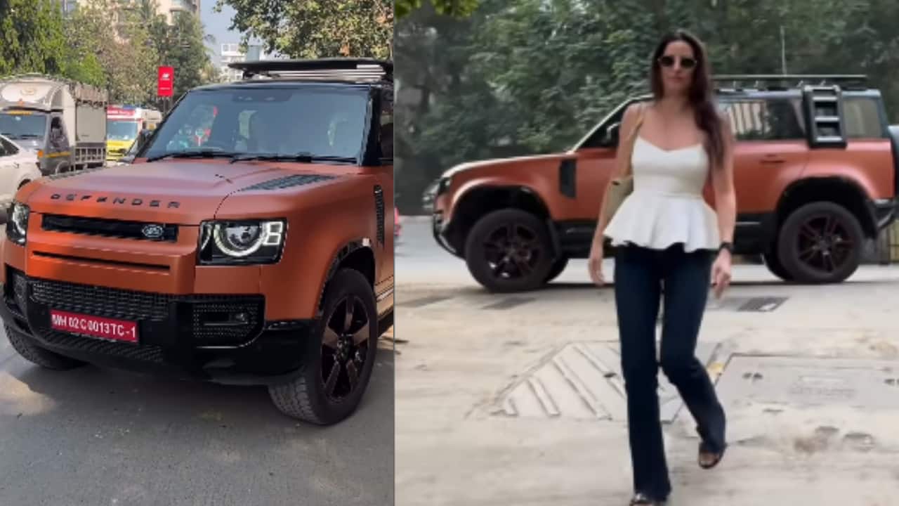 Hardik Pandya's ex-wife Natasa Stankovic buys Rs 3.04-crore Orange Land Rover Defender on Mumbai’s streets