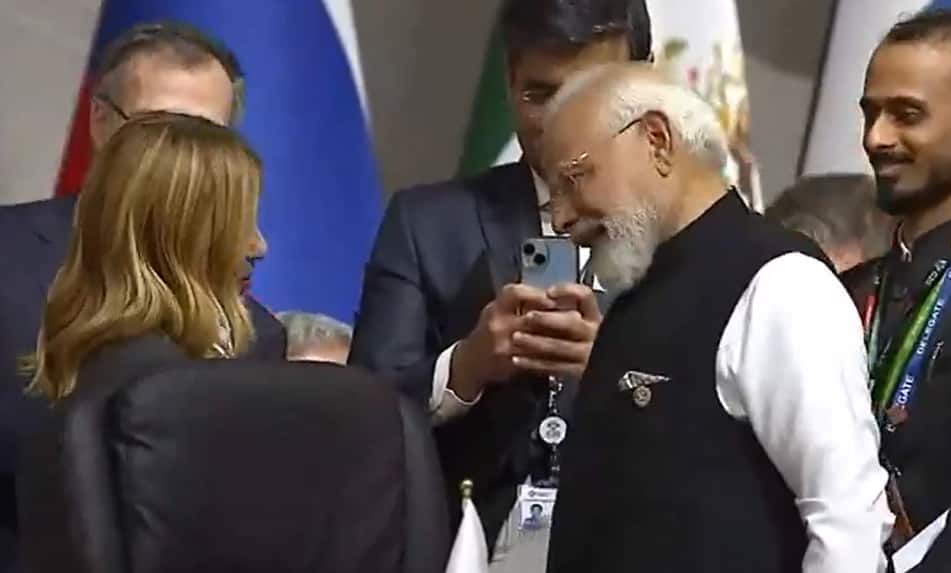 PM Modi, Italian PM Meloni's candid conversation steals spotlight at G20 Summit | Watch