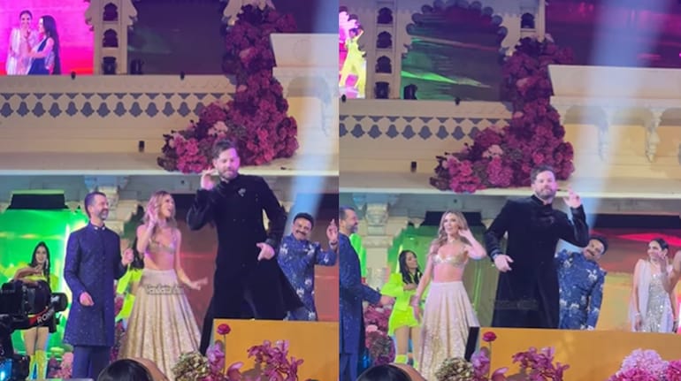 Trump Jr and girlfriend Bettina dance to what jhumka? at lavish