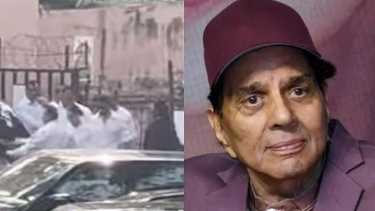 Dharmendra death: Deepika Padukone and Ranveer Singh arrive at veteran actor's cremation in Mumbai