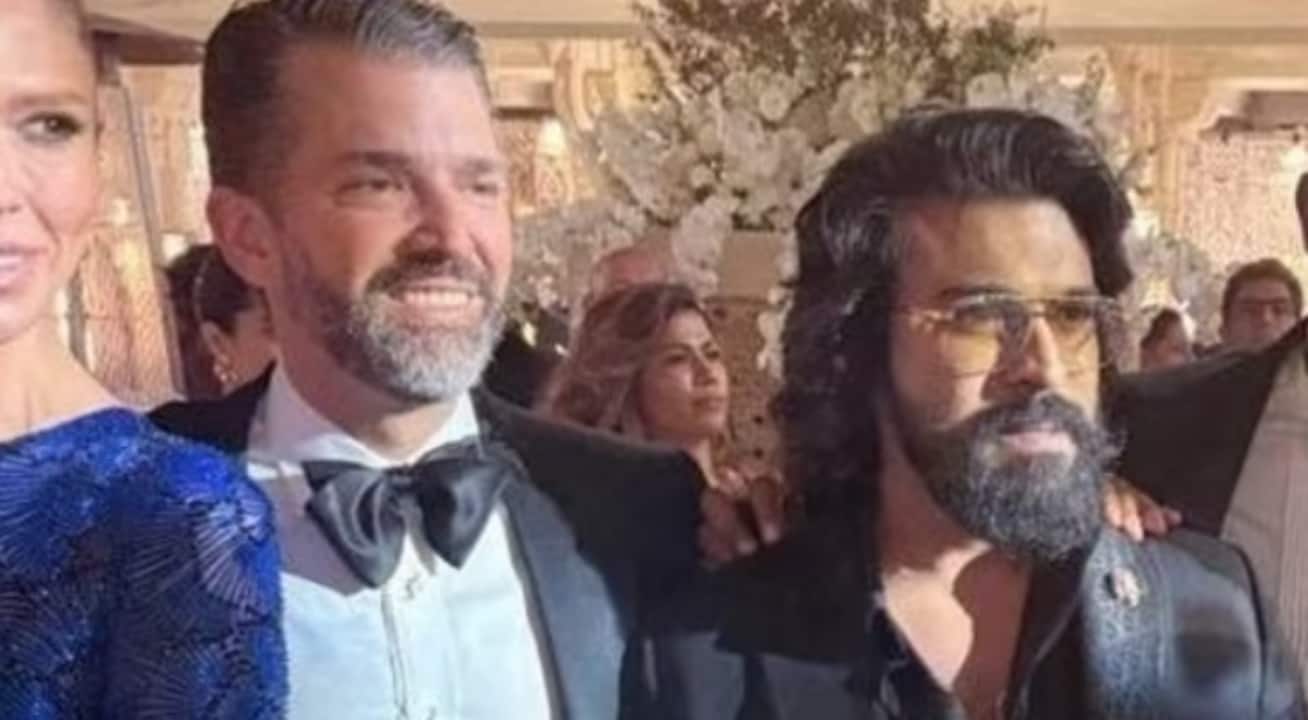 Ram Charan and Donald Trump Jr. Spend time together at the wedding of Netra Mantena and Vamsi Gadiraju in Udaipur