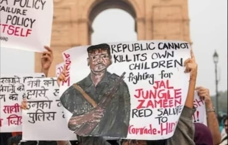 Naxal posters at Delhi pollution protest: Who was Maoist 'mastermind' Madvi Hidma?