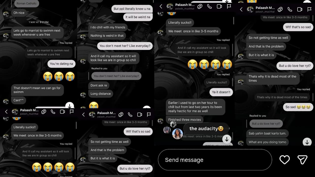 Did Palash Muchhal cheat on fiancée Smriti Mandhana? Viral screenshot sparks buzz