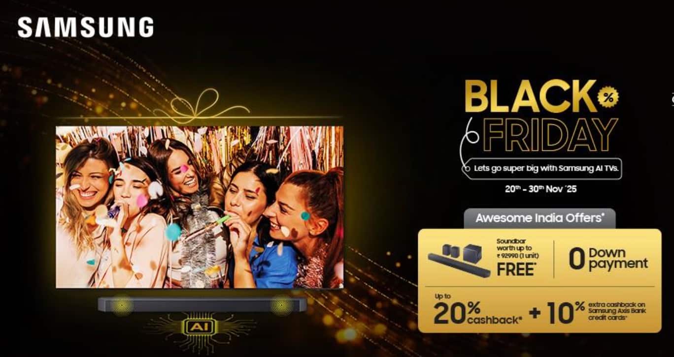 Samsung Black Friday sale announced with deals and discounts on wide range of smart TVs
