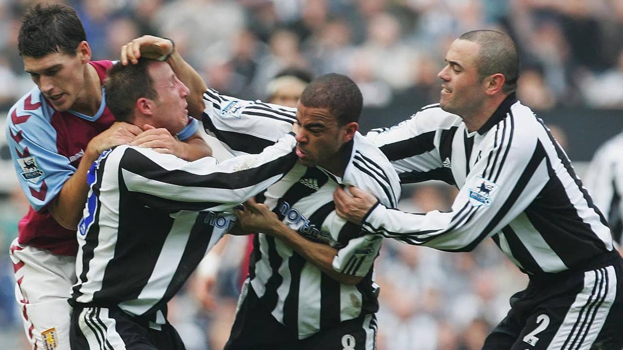 The Bowyer–Dyer Explosion (Newcastle United, 2005) - Perhaps the most notorious case in Premier League history involved Newcastle duo Lee Bowyer and Kieron Dyer. Trailing Aston Villa, frustration spiralled into punches as the two teammates began throwing blows at each other in full view of the St James’ Park crowd. Both were shown straight reds. Dyer later revealed the fight started because Bowyer felt he wasn’t passing the ball to him. The scenes remain one of the league’s most unforgettable meltdowns. (Photo: X)