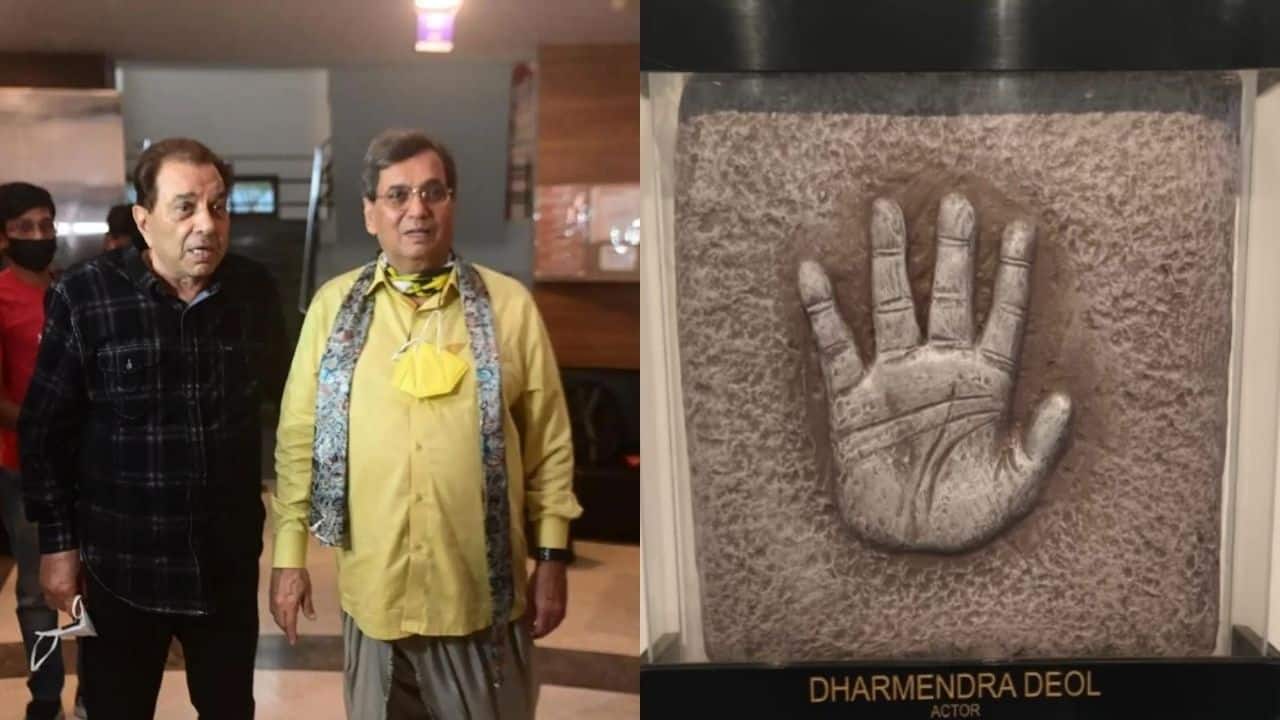 Subhash Ghai honours Dharmendra with legend’s handprint at Whistling Woods