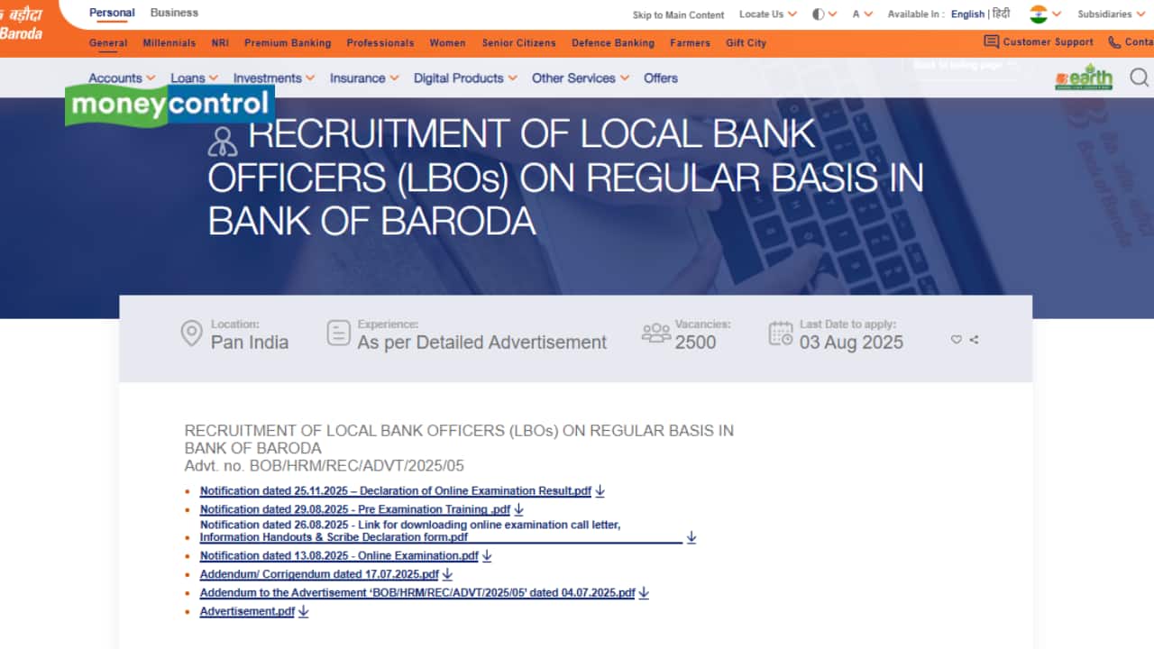 BOB LBO Result 2025 Released at bankofbaroda.in for 2500 Vacancies; Direct Link Here