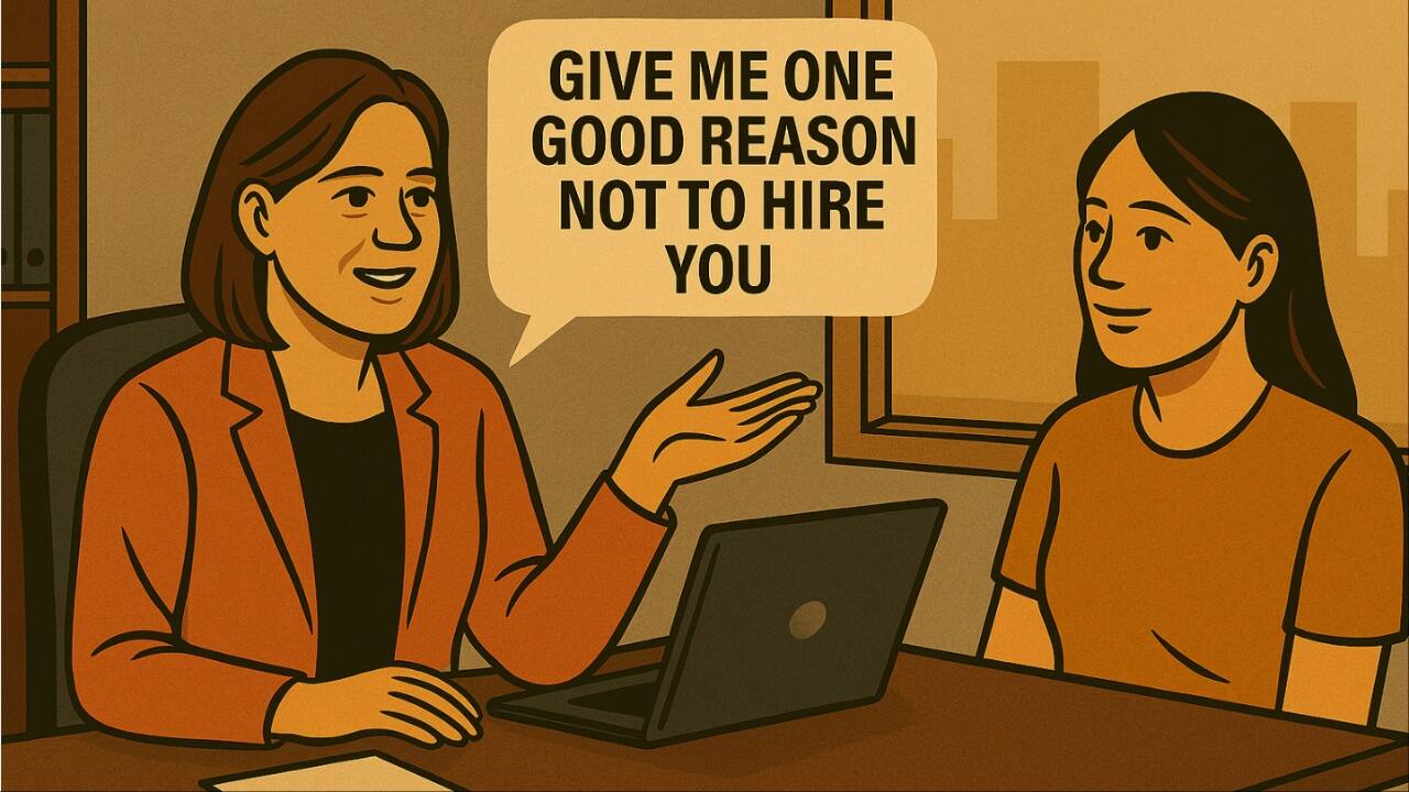 CEO asks candidate 1 reason to not hire her. This work-life balance answer won her the job