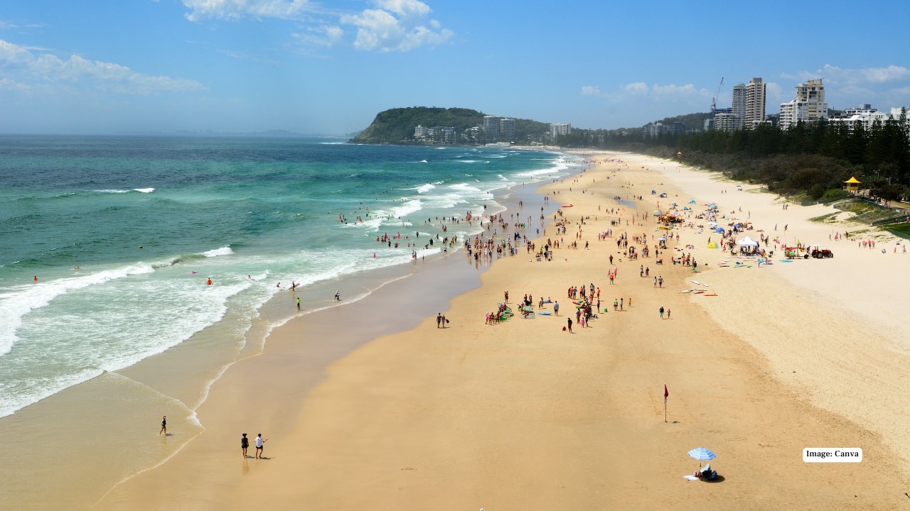 <strong>8. Gold Coast, Australia</strong><br />Famous for its golden beaches and surf culture, the Gold Coast delivers spectacular ocean sunrises. Surfers Paradise, Burleigh Heads, and Snapper Rocks offer stunning vantage points where the sun rises directly over rolling waves.