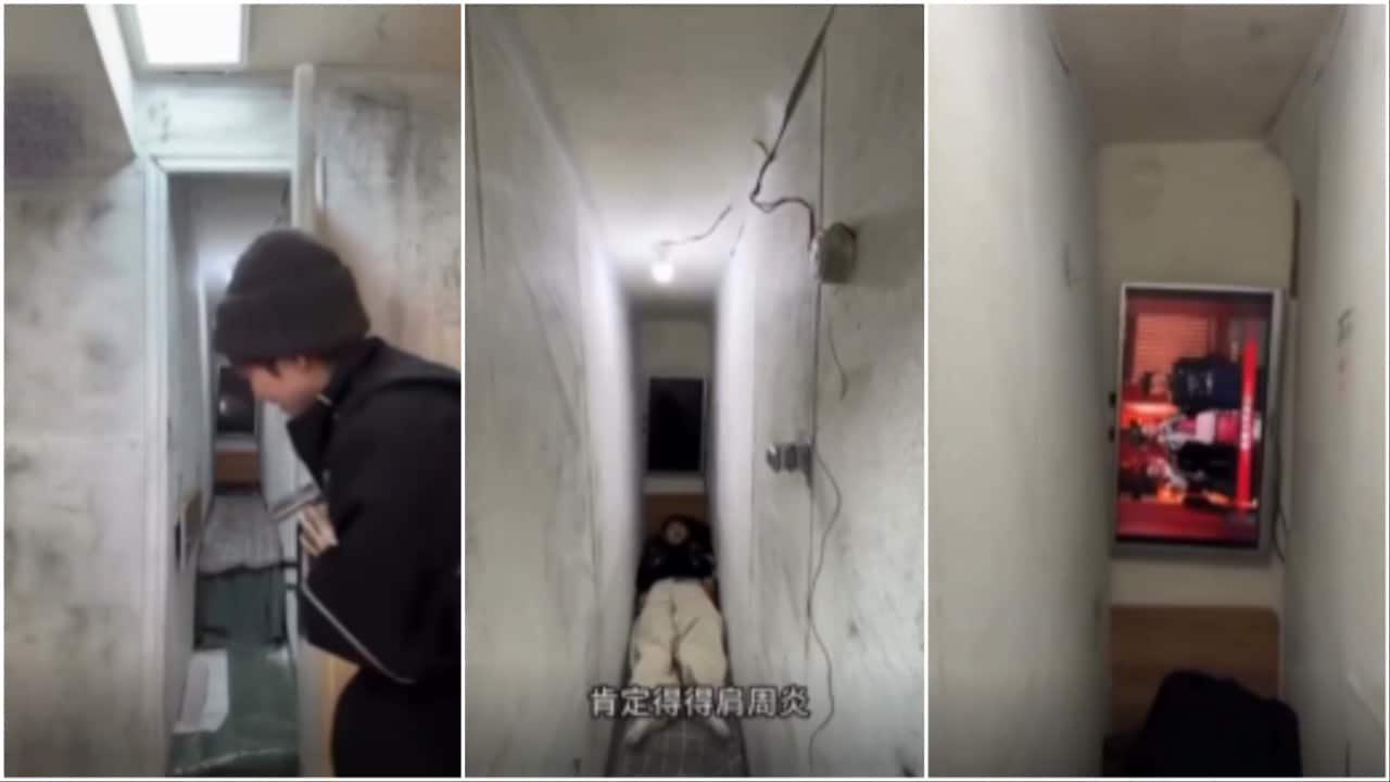 China's 40cm 'mini-end' living units with tiny bed, TV and Rs 90 rent go viral: 'Coffin has more room'