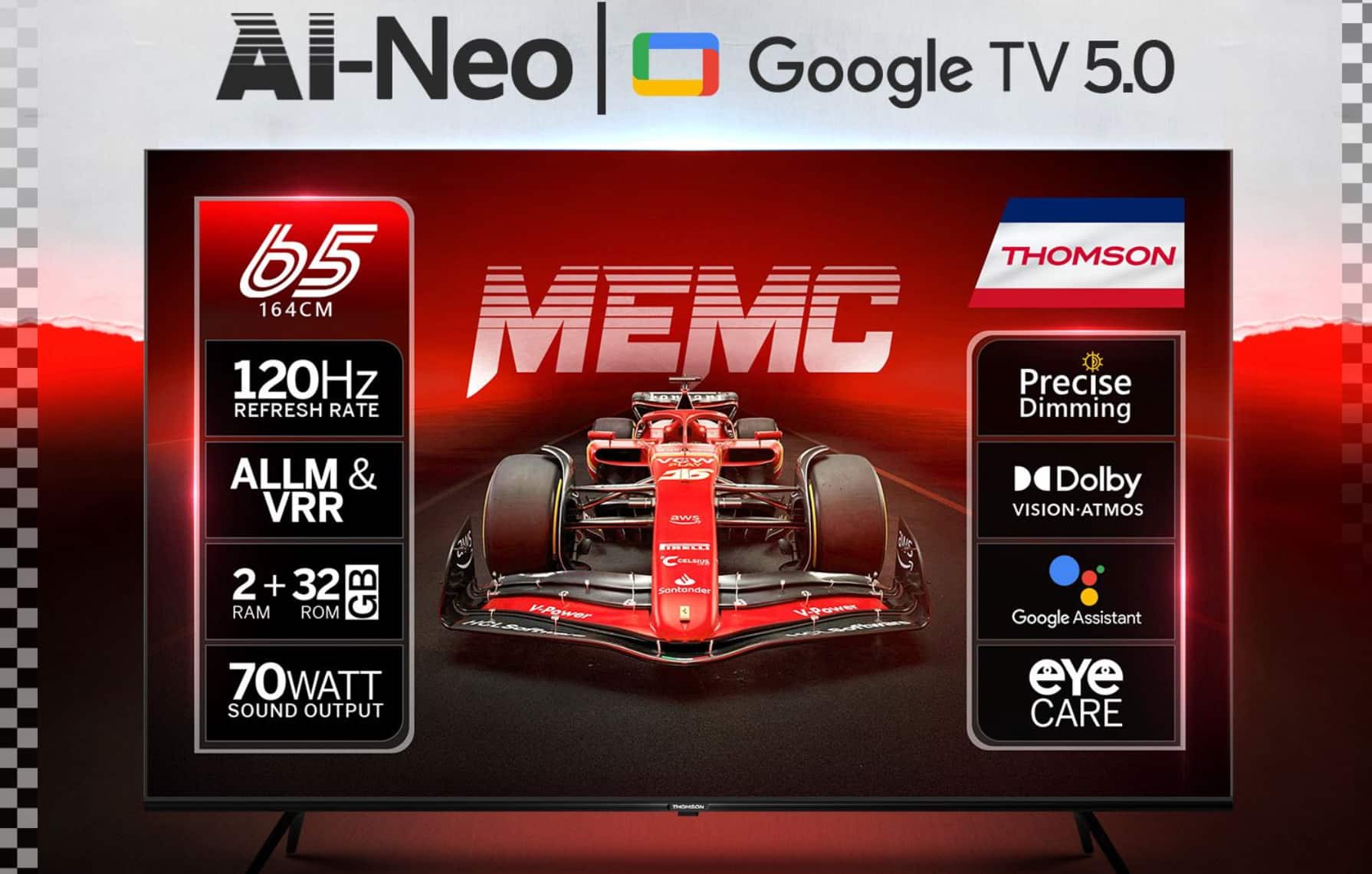 Thomson launches next-gen QLED MEMC TVs in India<br />The new Thomson QLED MEMC TV series brings QLED 4K displays, a bezel-less AirSlim design, and Google TV 5.0. The lineup focuses on offering enhanced colour accuracy, depth, and overall viewing quality across all three sizes.