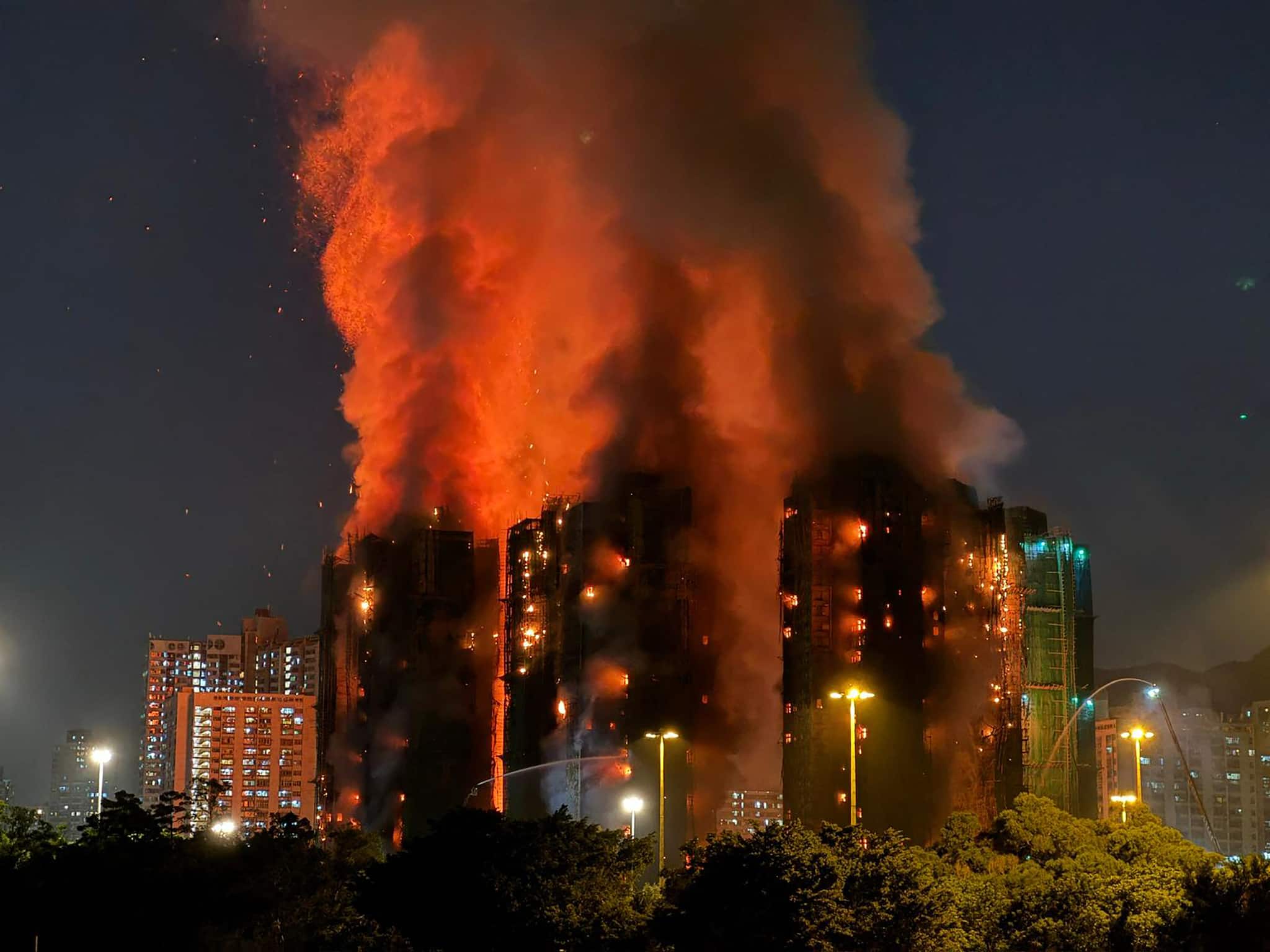 Hong Kong fire: 44 killed, nearly 300 missing; police arrest three for suspected manslaughter