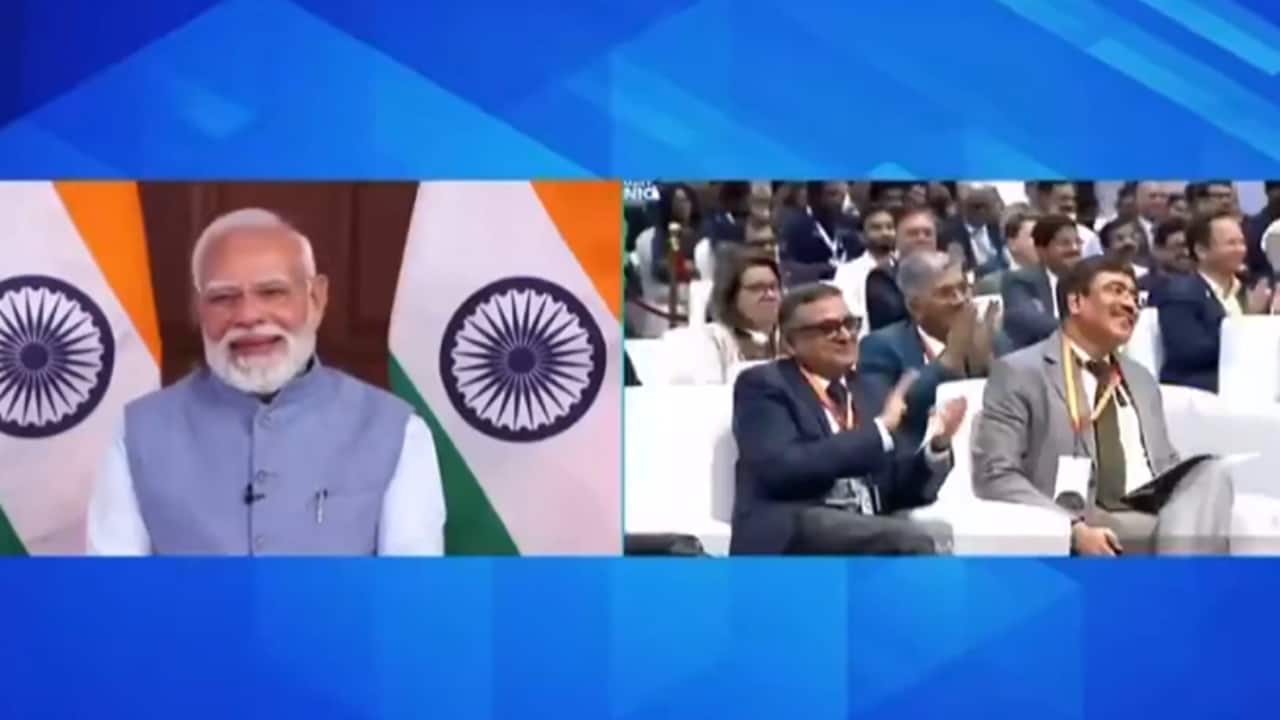 PM Modi shares laughter as French defence businessman says he's 'Made in India' | Video