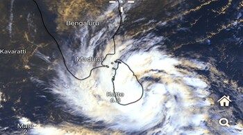 According to the IMD, the depression is located around 170 km east of Hambantota in Sri Lanka and about 210 km south-southeast of Batticaloa. (Photo: X/@_Imsarath2000)