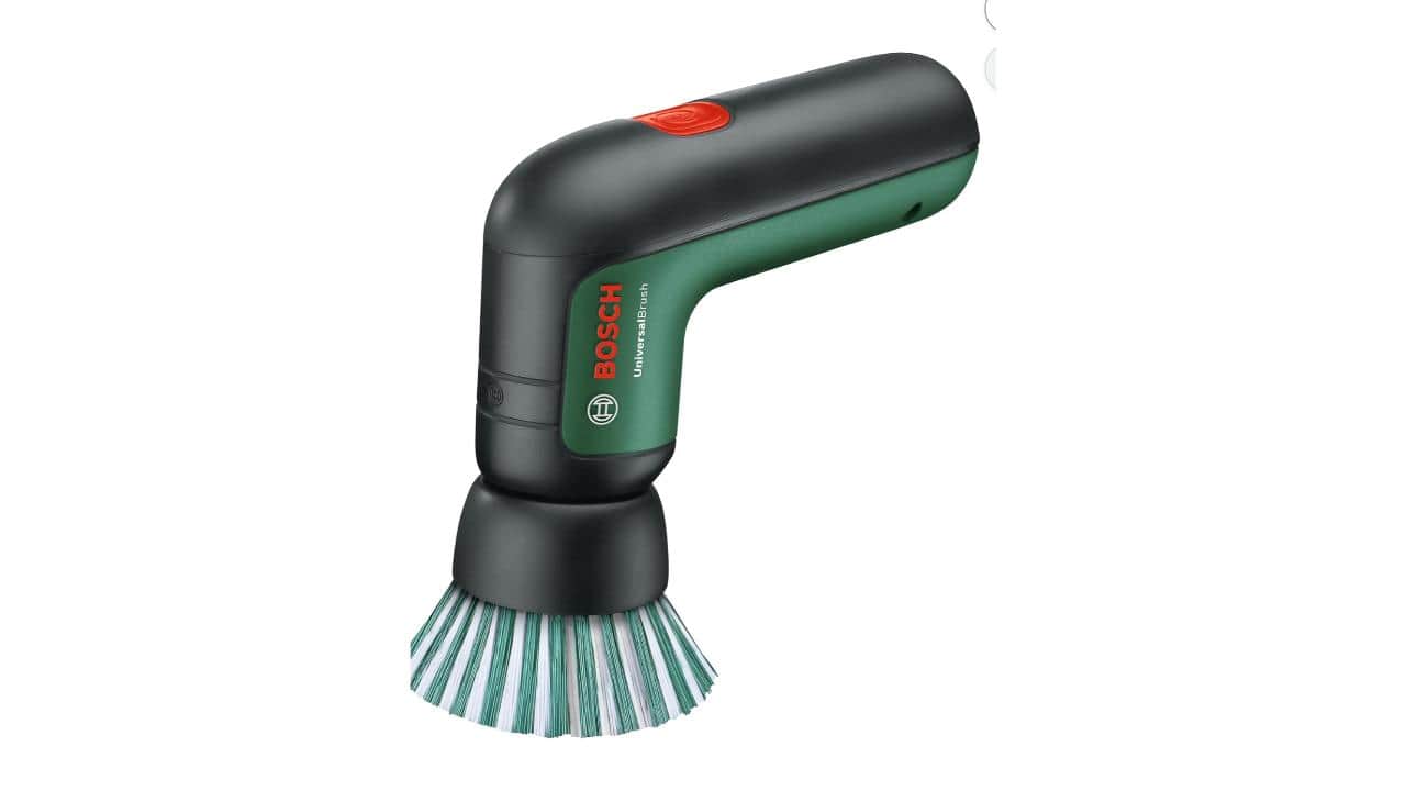 Bosch Home & Garden Electric Cleaning Brush: Available at 38% discount<br />Cordless scrubber with USB charging, powerful motor, IPX5 water resistance, 3.6V battery, ideal for kitchen, bathroom, furniture, shoes and multipurpose cleaning.