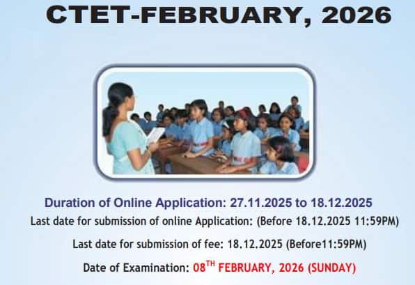 CBSE CTET 2026: Important dates, application fee, certificate validity and steps to apply here