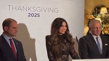 US ambassador to Greece Kimberly Guilfoyle sparks outrage in sheer black gown at Thanksgiving dinner