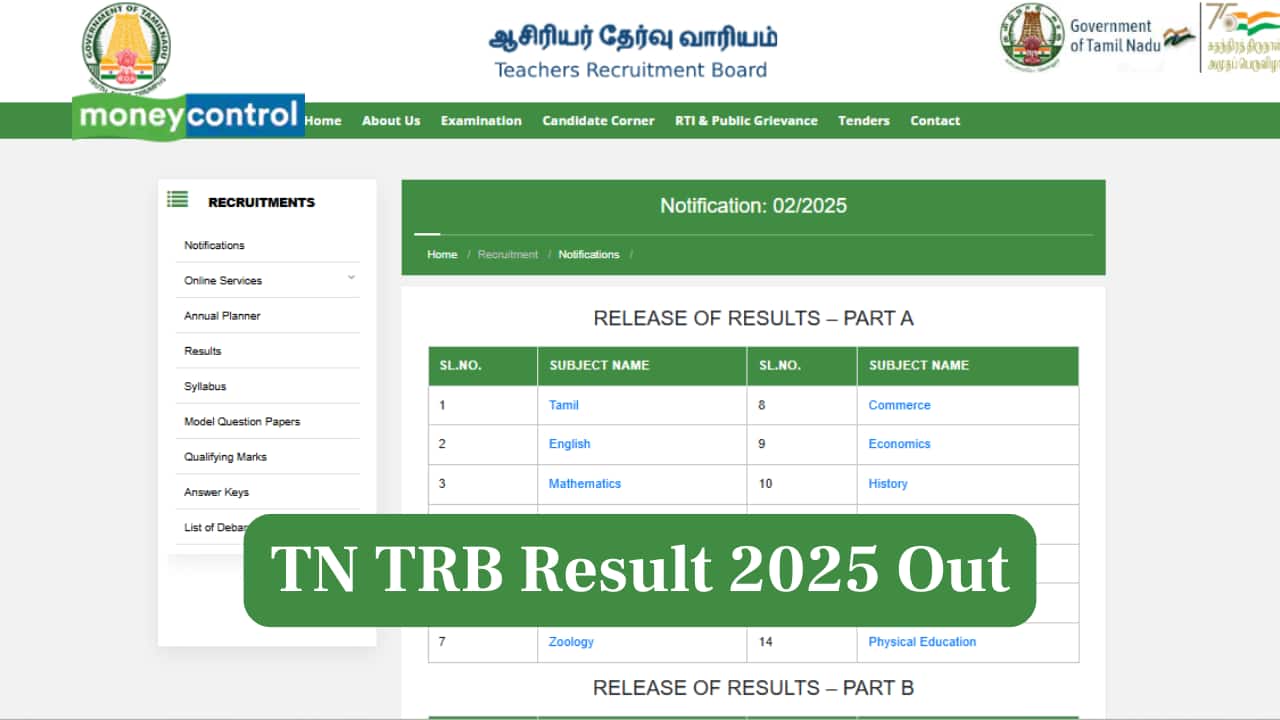 TN TRB Result 2025 Released at trb.tn.gov.in; Link to Download List of Selected Candidates Here