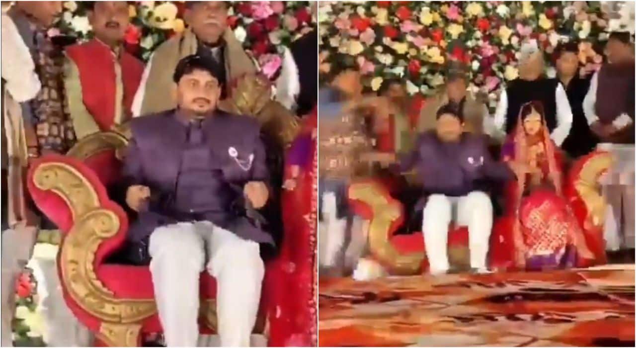 UP wedding viral video: Stage collapses just as BJP leaders pose for camera after blessing couple