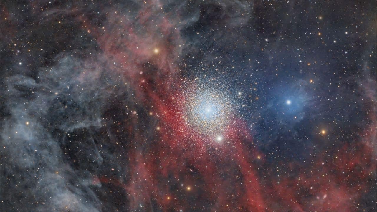 Globular cluster M15 packs over 100,000 ancient stars into a dense core. Long exposures reveal faint surrounding dust. The cluster lies 35,000 light-years away in Pegasus. (Image: Alvaro Ibanez Perez/NASA)