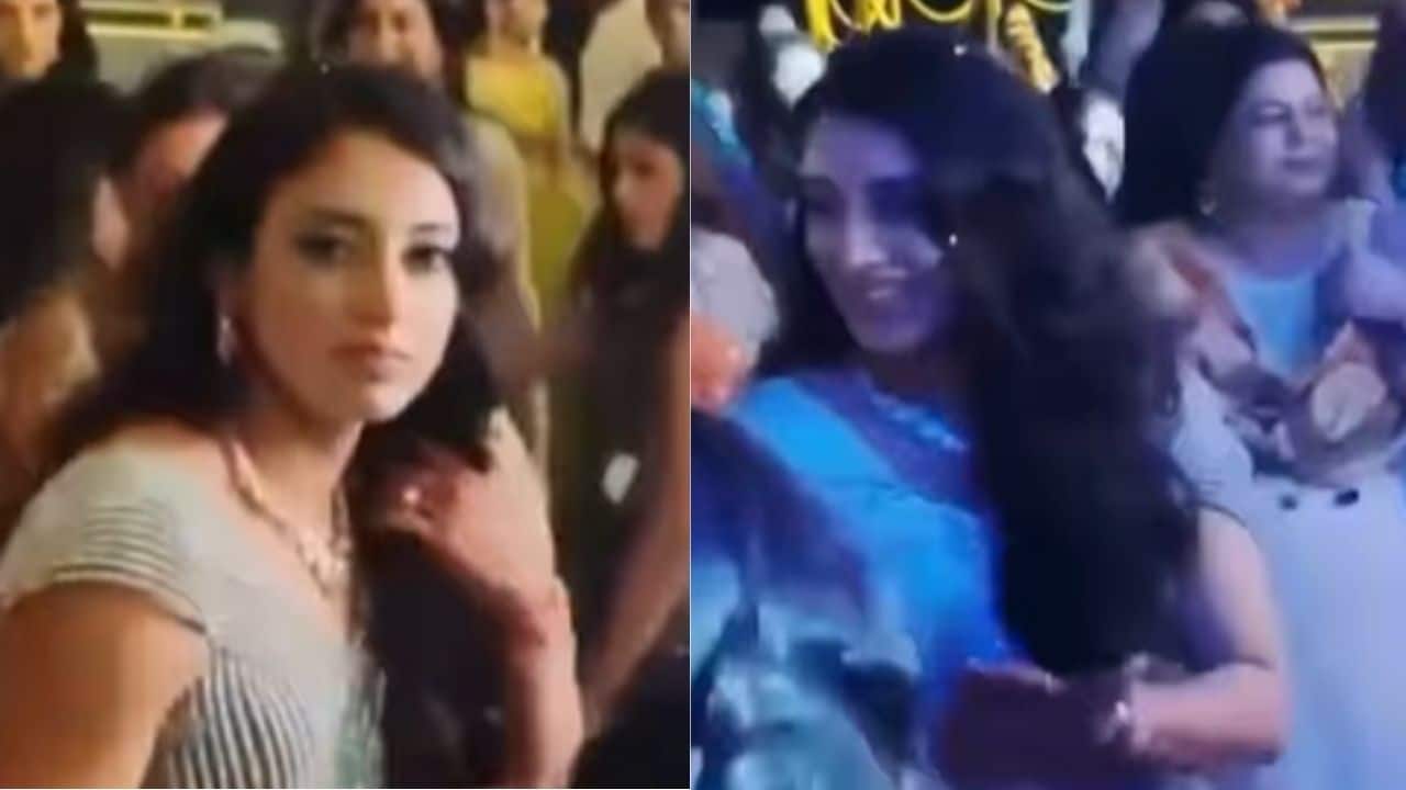Smriti Mandhana looks blank and disturbed while dancing with Palash Muchhal in sangeet video, watch here