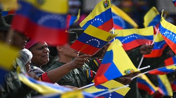 Supporters of Venezuela's President Nicolas Maduro attend a military ceremony at Fuerte Tiuna, in Caracas(Photo: AFP)