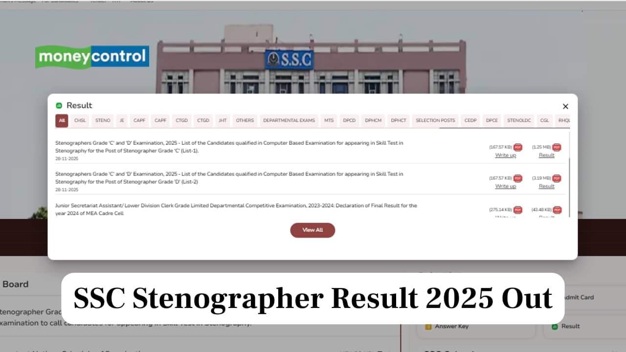SSC Stenographer Result 2025 Out, Direct link to download Grade C and D merit list here