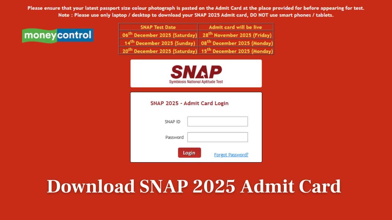 SNAP Admit Card 2025 Out for Test 1; Check Direct Link Here