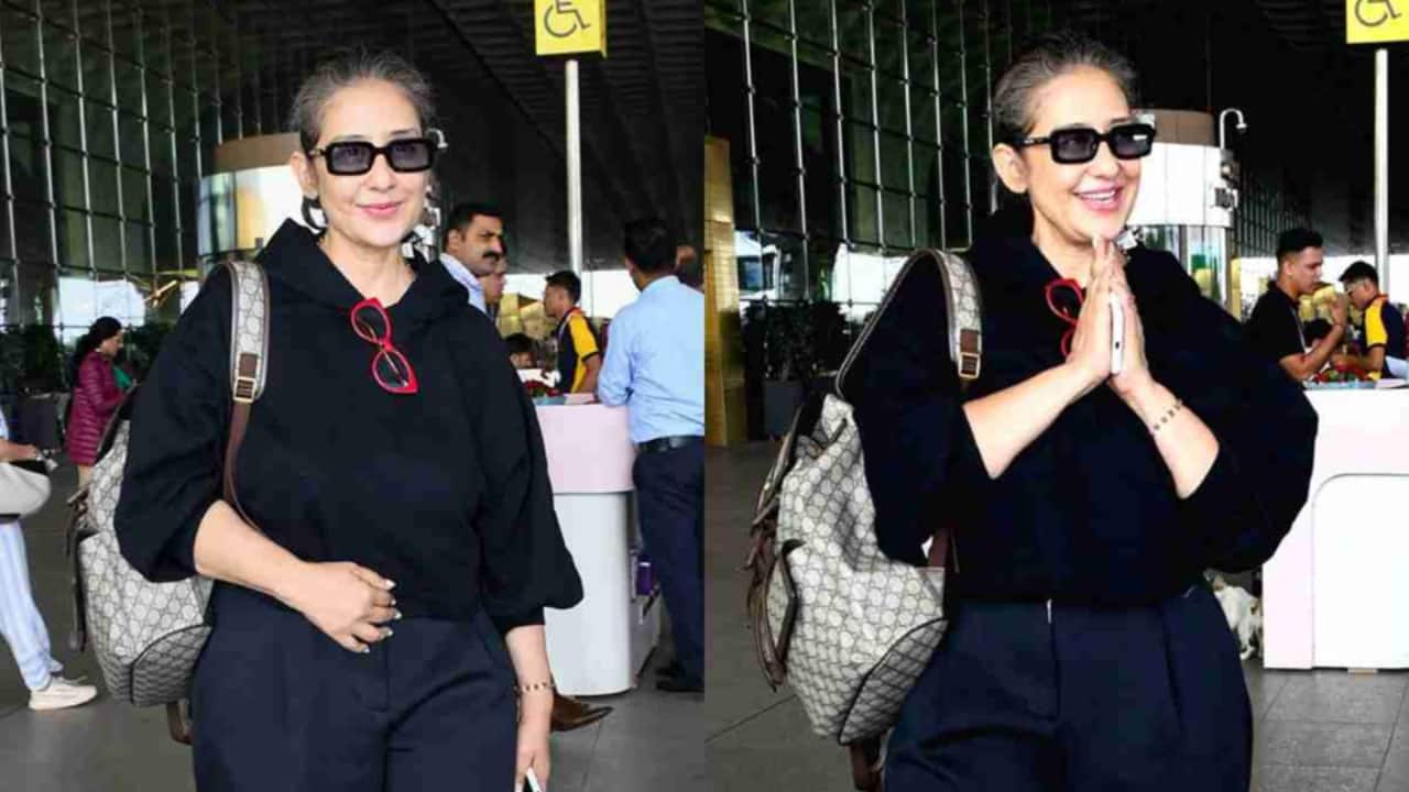 Manisha Koirala flaunts natural grey hair at airport; internet praises 55-year-old saying, 'This is called natural beauty' - watch video
