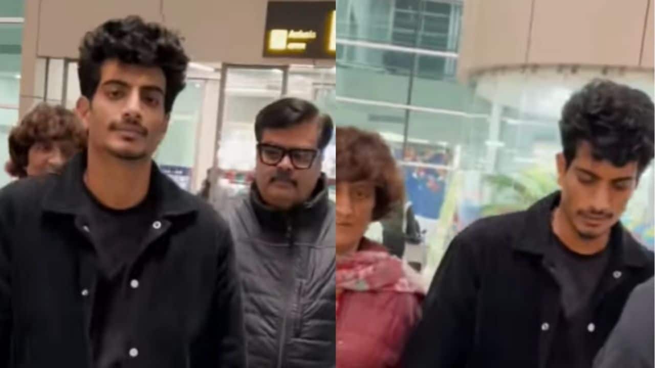 Palash Muchhal makes first appearance with family at airport amid wedding postponement rumors with fiancée Smriti Mandhana