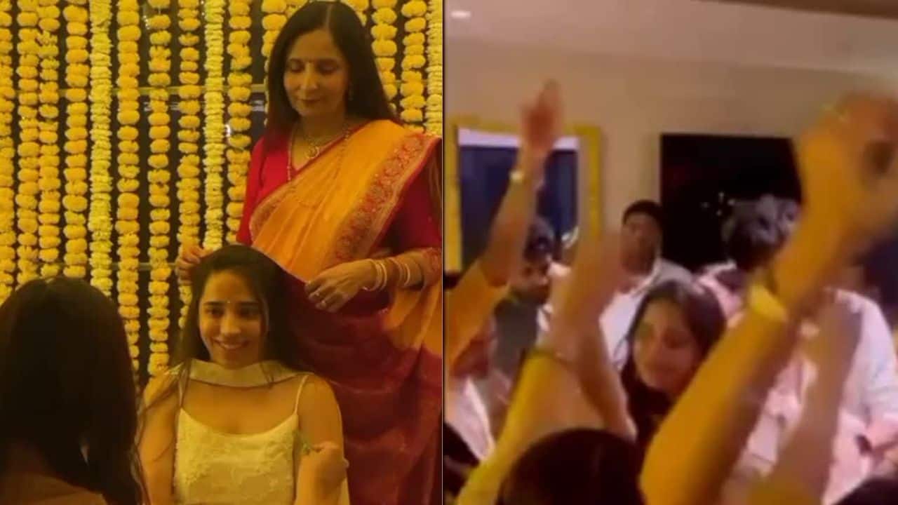 Kartik Aaryan dances at sister Kritika's wedding festivities, grooves at Kajra Re during Haldi ceremony: Watch