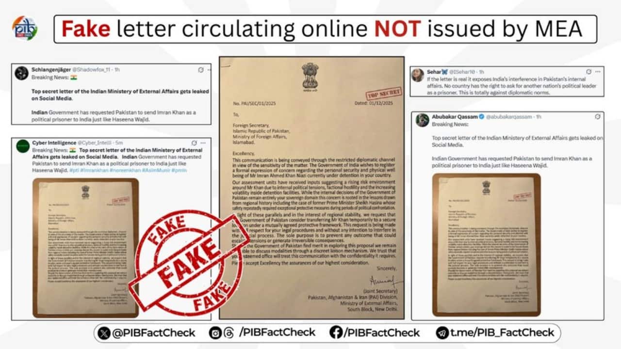 Govt debunks Pakistan’s false claim that India asked for Imran Khan’s custody