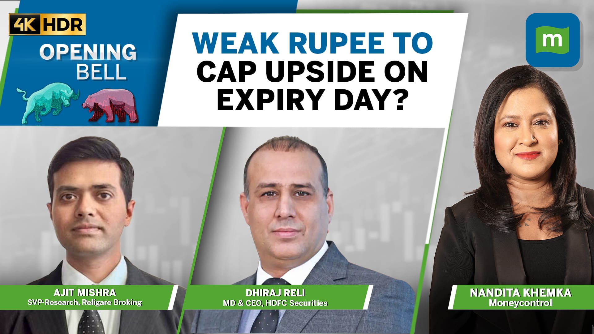 Will Rupee Slide &amp; Expiry Day Caution Keep Nifty Bulls On The Back Foot? | Opening Bell Live