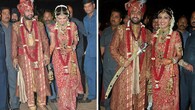 <strong>Shilpa Shetty:</strong> Shilpa Shetty also turned into a red saree bride, but hers was unlike any other. The actress’s heavily embroidered saree looked glittering and made her shine on her big day. Her bridal jewellery was also quite elaborate, incorporating both her South Indian and her husband Raj Kundra’s Punjabi roots. (Picture Credit: Instagram)