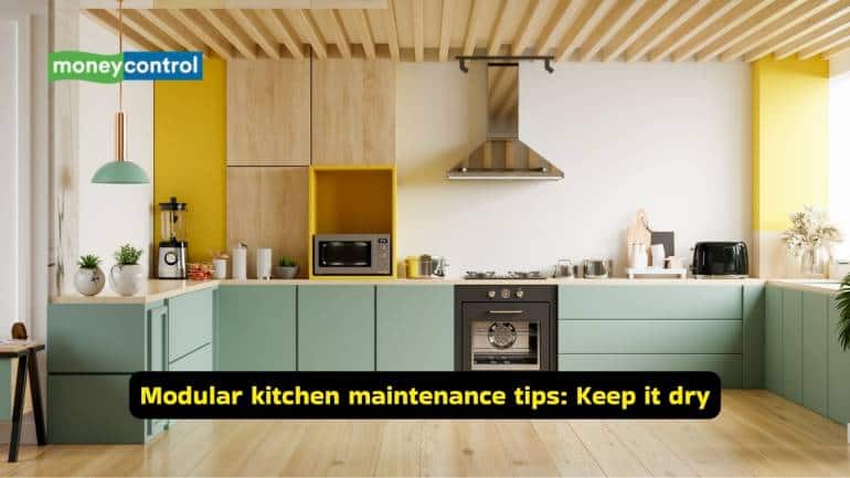 <strong>Modular kitchen maintenance tips: Keep it dry</strong><br />Moisture is one of the biggest culprits behind damaged cabinets and warped surfaces. After washing dishes or cleaning the sink area, wipe away standing water immediately. This simple habit prevents swelling, stains, and long-term damage to the cabinetry. (Image: Canva)