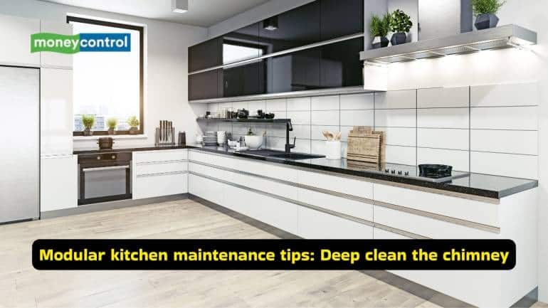 <strong>Modular kitchen maintenance tips: Deep clean the chimney</strong><br />A chimney collects oil residue that can clog filters and reduce efficiency, and in extreme cases, even pose a fire risk. Depending on your cooking style, schedule a professional cleaning every three to six months. A clean chimney also keeps your kitchen smelling fresh. (Image: Canva)
