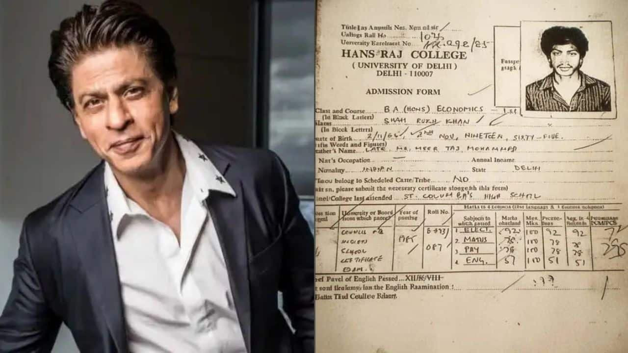 Shah Rukh Khan’s old Hansraj college marksheet goes viral; King Khan scored 78 in Maths and Physics