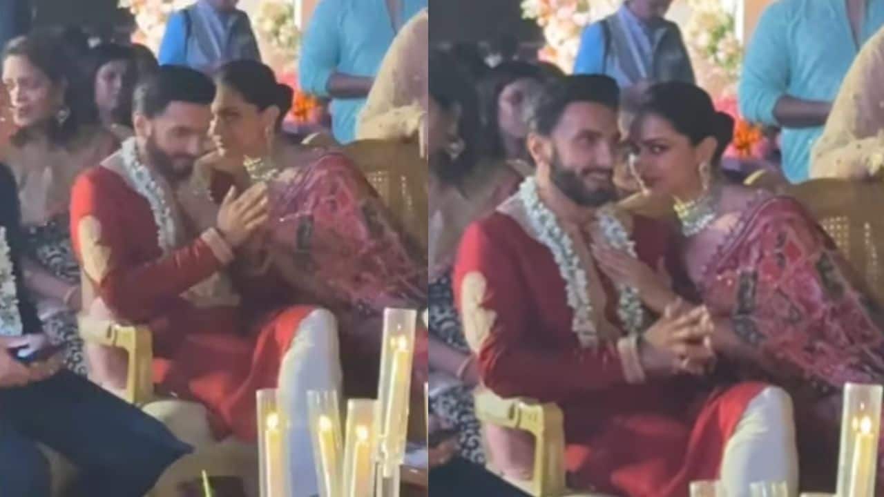 Deepika Padukone and Ranveer Singh spotted sharing a tender moment at cousin’s wedding in Goa; watch