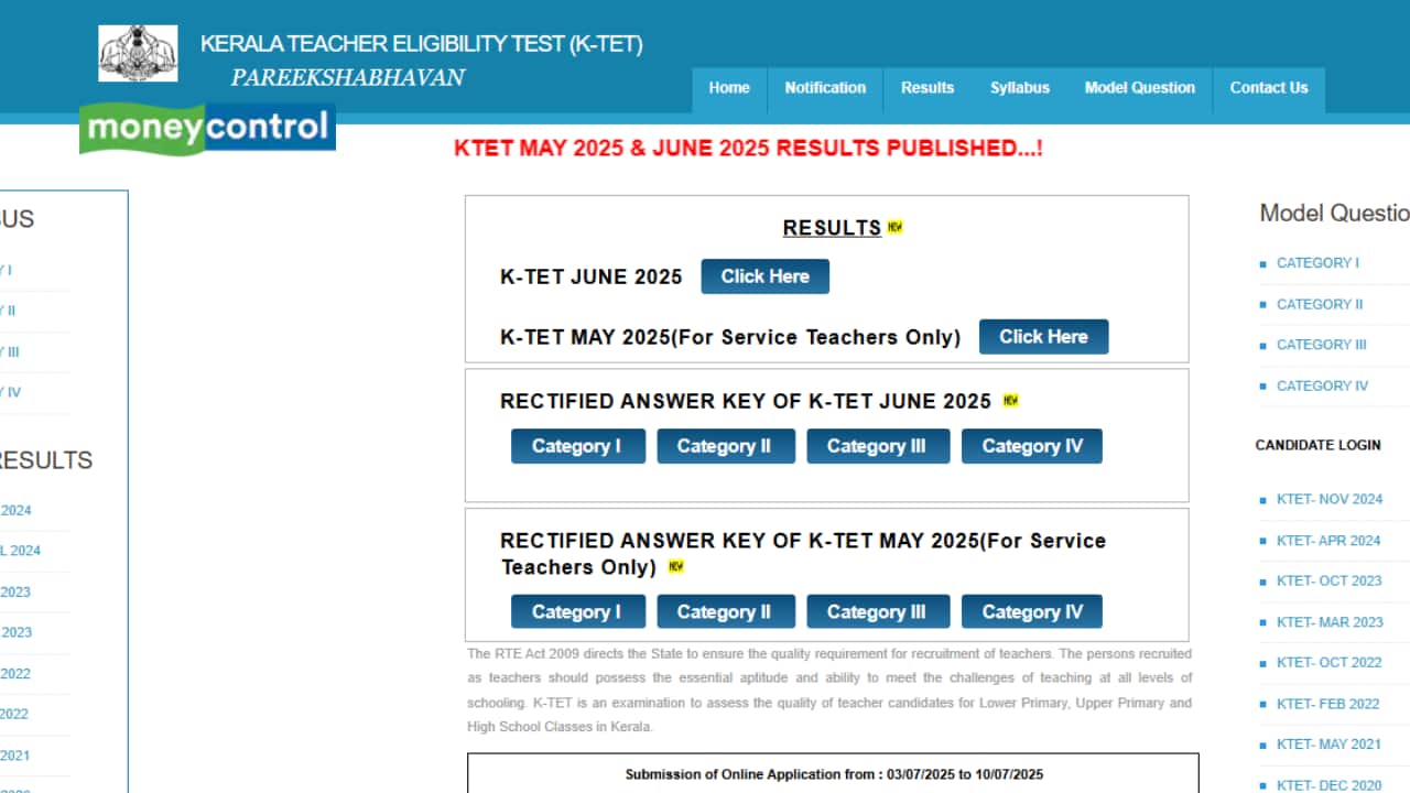 KTET Result 2025 Out for June and May Sessions at ktet.kerala.gov.in; Direct Link Here