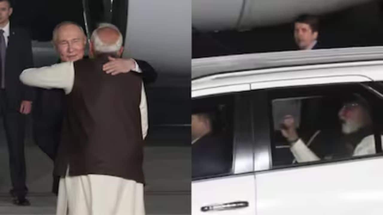 PM Modi warmly welcomes Russian President with a hug at Palam Airport - See pics