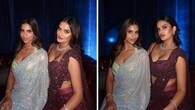 <strong>Suhana Khan’s glittering saree</strong><br />Go big on glitter with sequins and sparkle like Suhana Khan. She looked radiant in the glamorous saree, paired with a halter-neck embroidered blouse. Shine was her mantra this wedding season, and you can adopt it too.