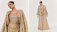 <strong>Tara Sutaria’s jacket and skirt style</strong><br />This season, pair a cropped top with a straight skirt and add a jacket for a structured look like Tara Sutaria. She rocked an intricately embroidered jacket paired with a matching skirt and bustier. The glowing fit is bound to get you attention from all corners.