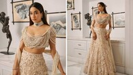 <strong>Janhvi Kapoor dolls up in pearls</strong><br />While Janhvi opted for a conventional lehenga, the detailing made it different from others. She wore a cream skirt with stone and thread-like embroidery, styled with a nude blouse embellished with pearls and stones. If you have a piece that you can turn around, go for it!
