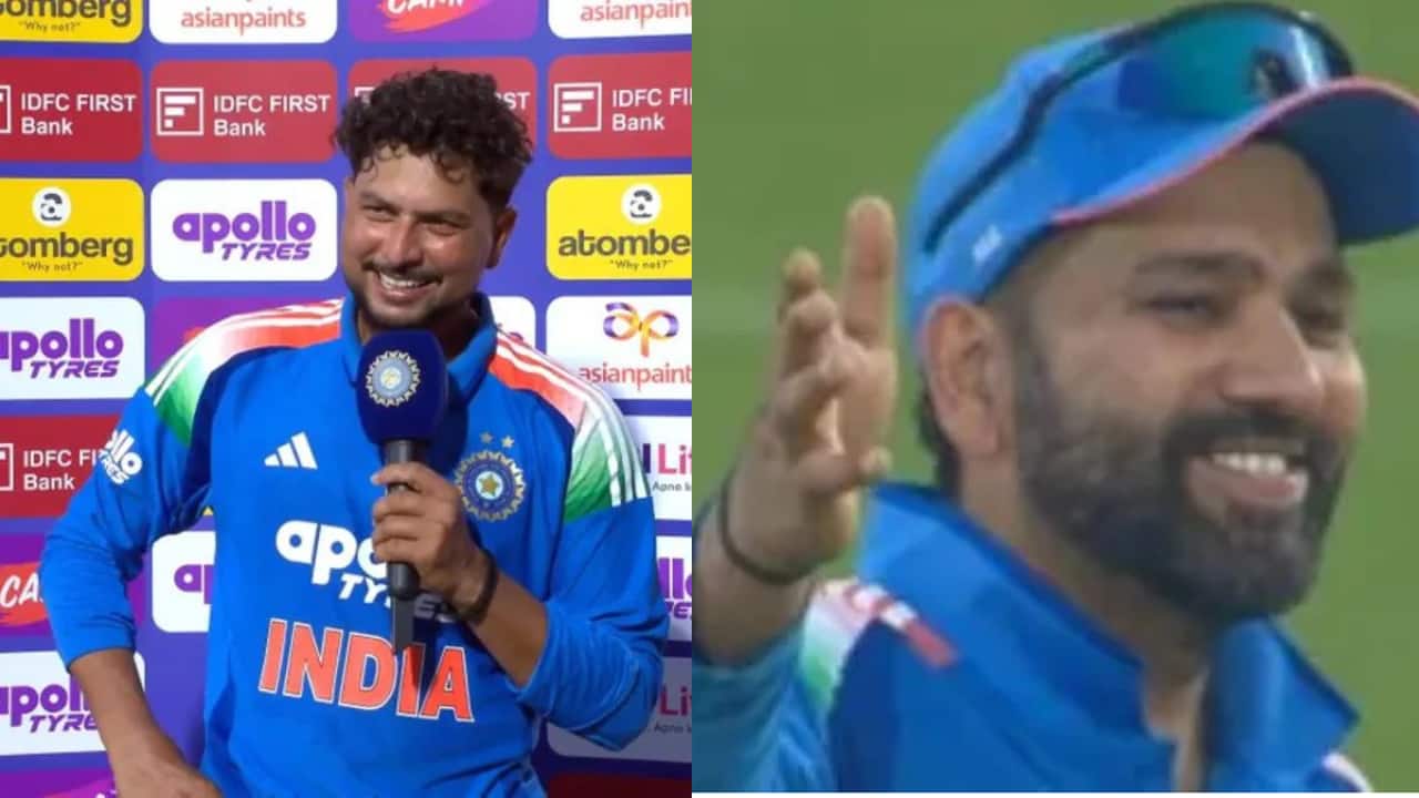 'Chal vapis ja': Rohit Sharma-Kuldeep Yadav DRS banter goes viral; spinner reacts 'I am very bad' - WATCH