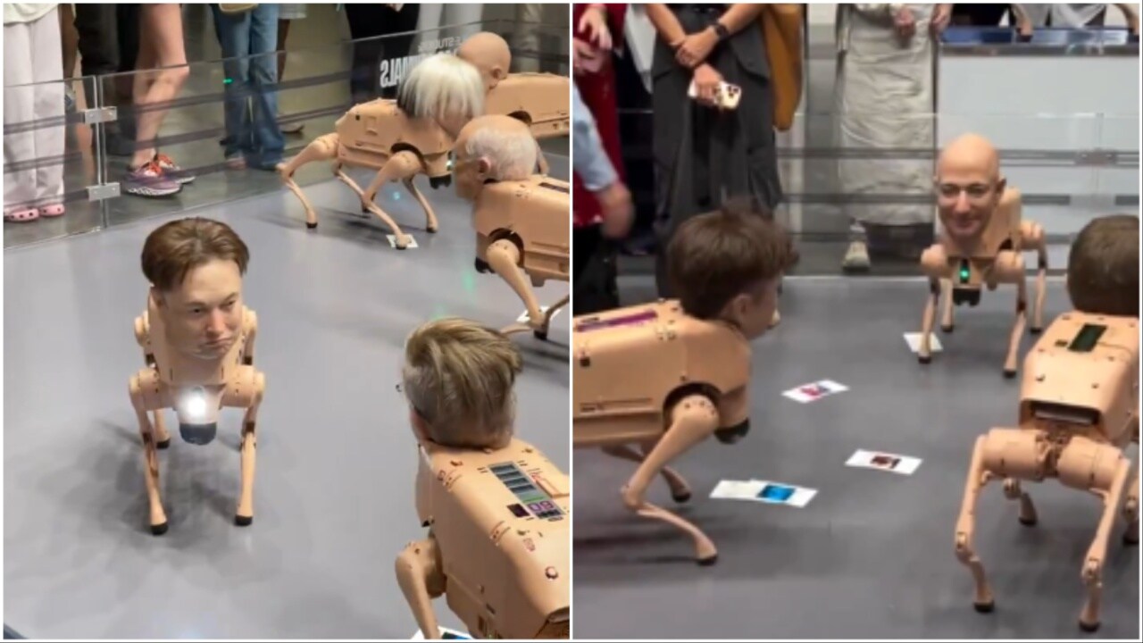 Musk, Bezos, and Zuckerberg turn into 'billionaire robot dogs' worth Rs 90  lakh. They 'poop' prints